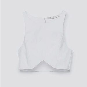 Zara white crop top